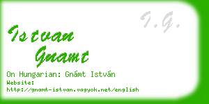 istvan gnamt business card
