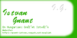 istvan gnamt business card